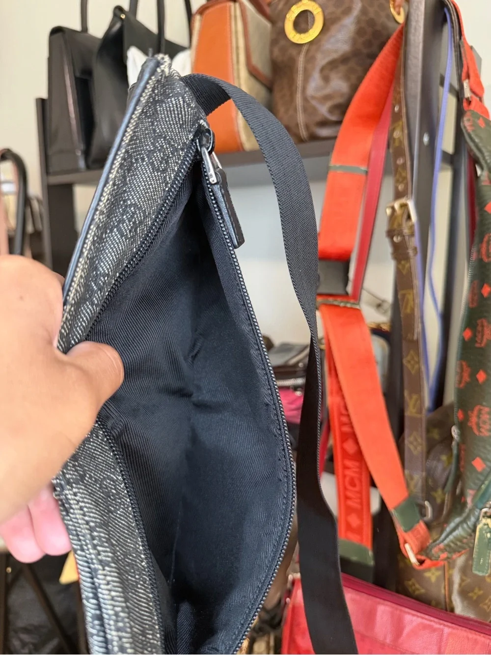 GUCCI
Black GG Denim Canvas Web Waist Belt Bag - Picture 9 of 12